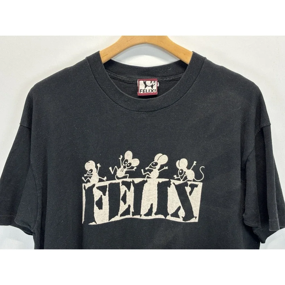 Vtg 90s Felix The Cat Box Logo Tshirt Adult 45